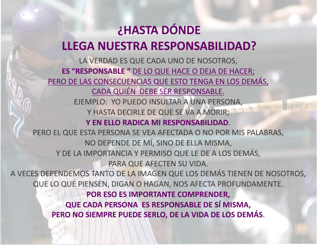¿Hasta donde llega nuestra responsabilidad? Agosto 28 de 2011